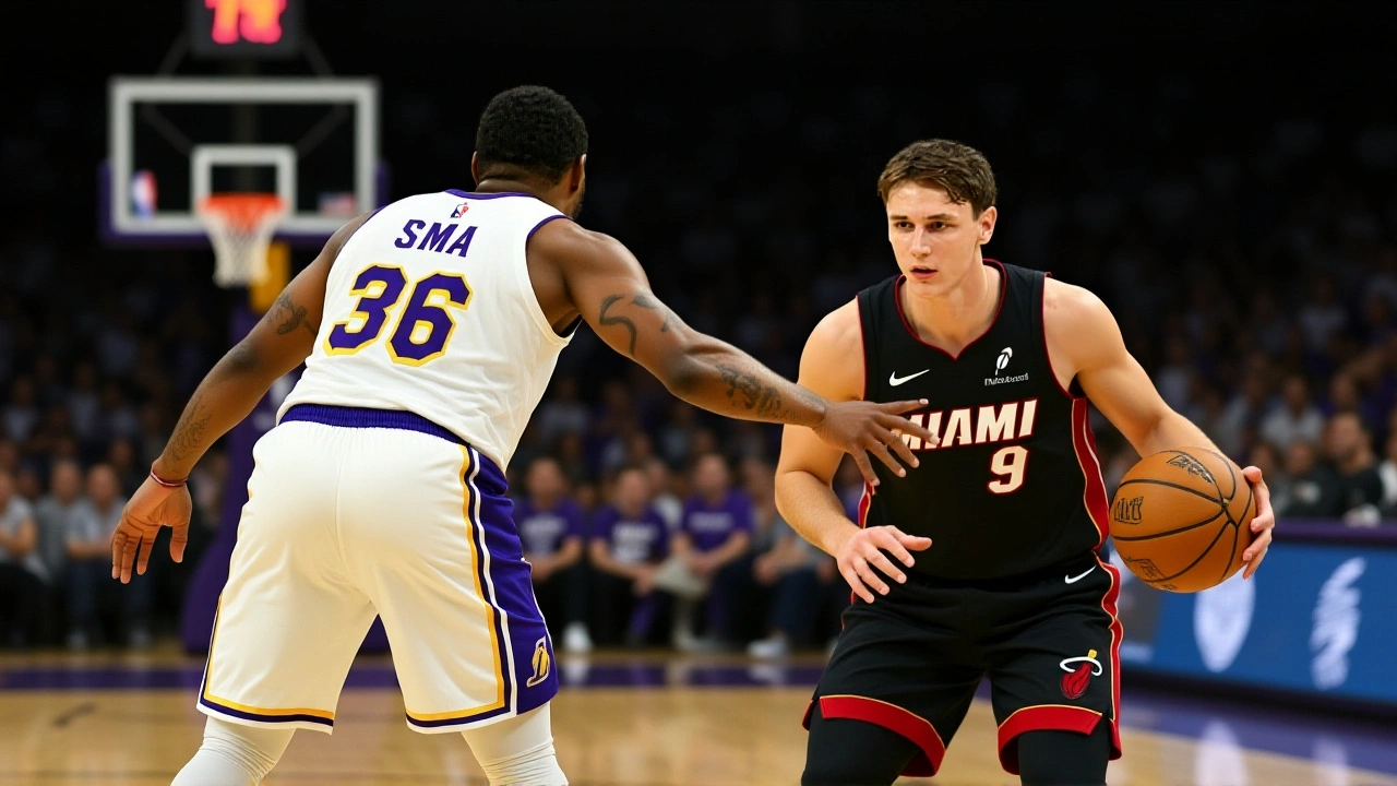 Luka Dončić faz tripla-dupla e leva Lakers a vitória sobre Heat por 130-120